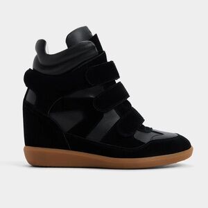 Aldo Belissma Black Wedge Sneakers
